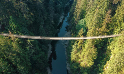 capilano suspension bridge 450 feet long